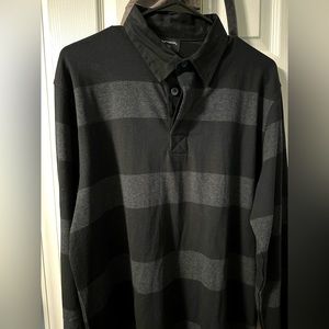 Black and Gray Collared Long sleeve